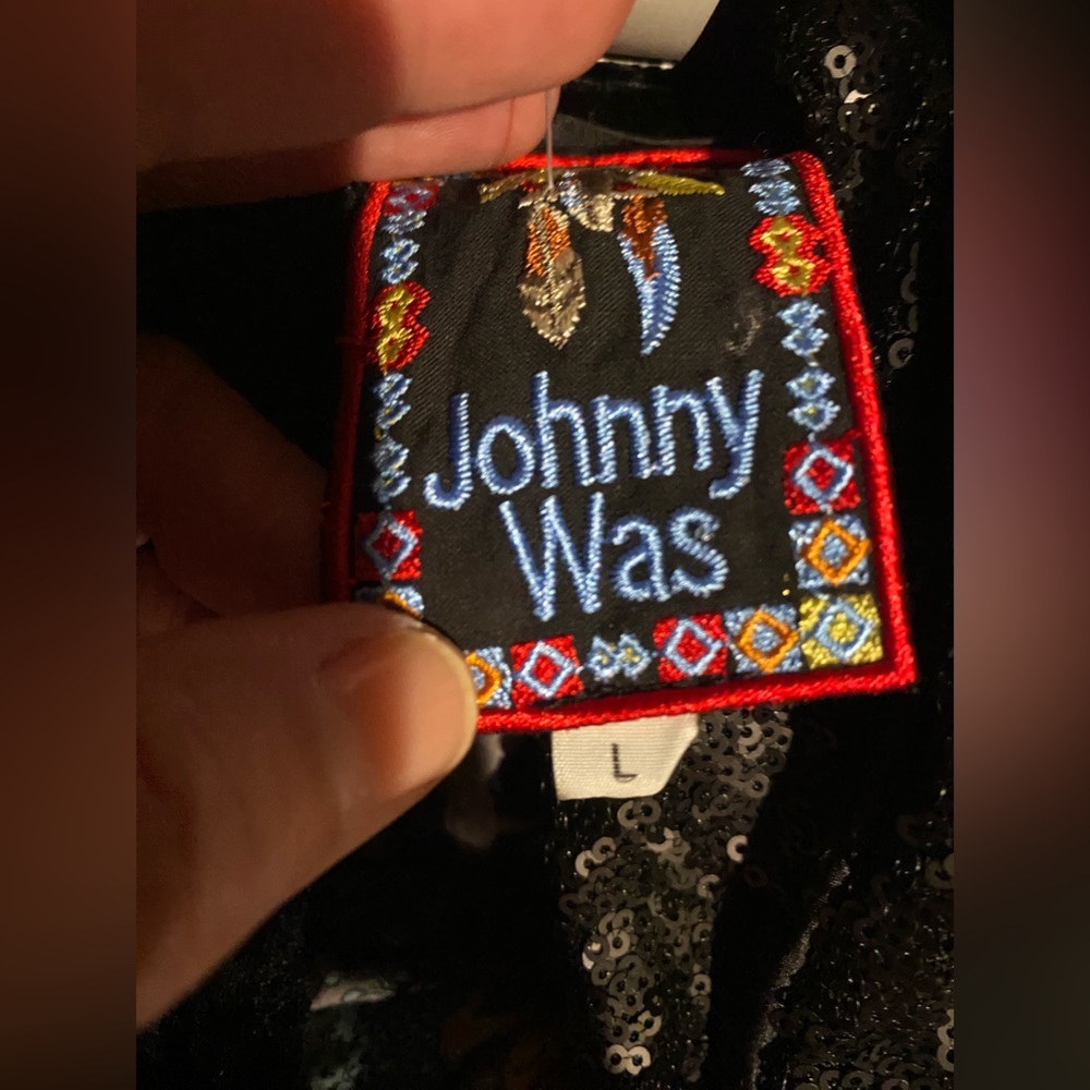 JOHNNY WAS OVERSIZED VELVET SEQUIN DORIAN OMBRÉ OVERSIZED KIMONO - Picture 9 of 9